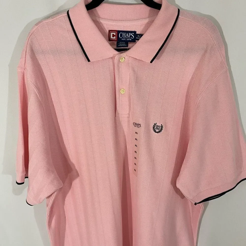 NWT Chaps Pink Polo Shirt - Picture 2 of 4